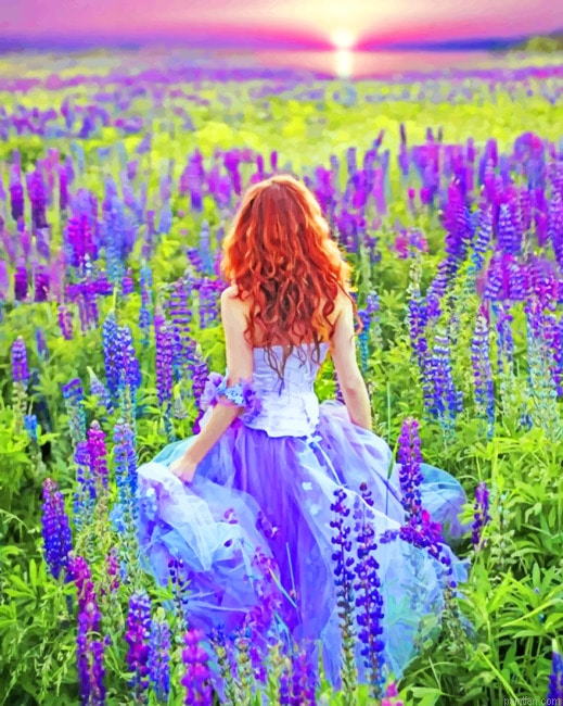 Girl In Lavender Fields New Paint By Numbers.png