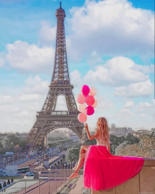 Girl In Paris France Europe New Paint By Numbers.png