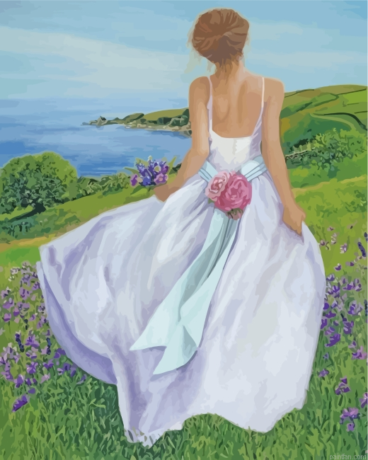 Girl In Wedding Gown Paint By Number.png