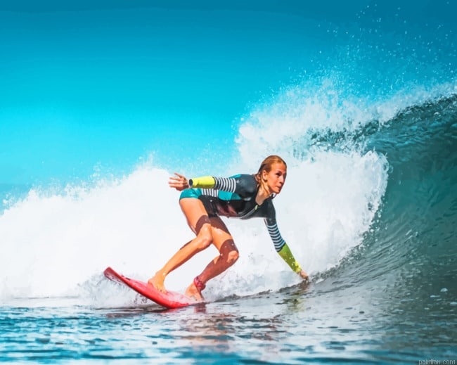 Girl On Surf Board Paint By Number.png