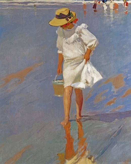 Girl On The Beach Paint By Numbers.png