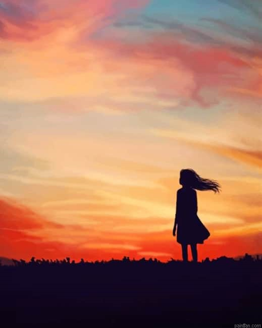 Girl Silhouette Women Paint By Numbers.png