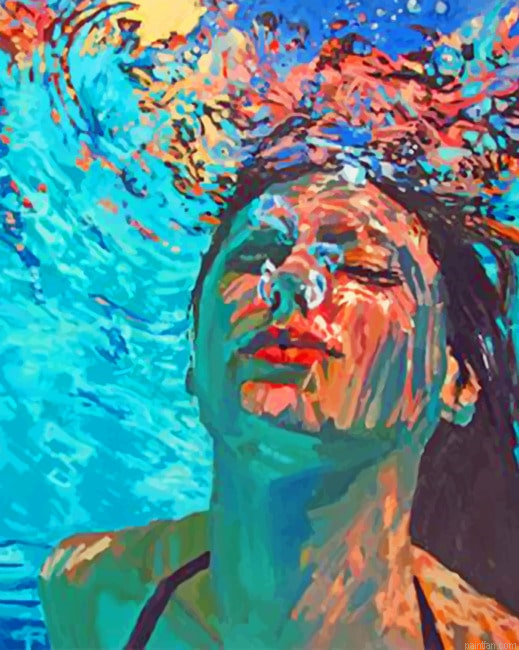 Girl Underwater Women Paint By Numbers.png