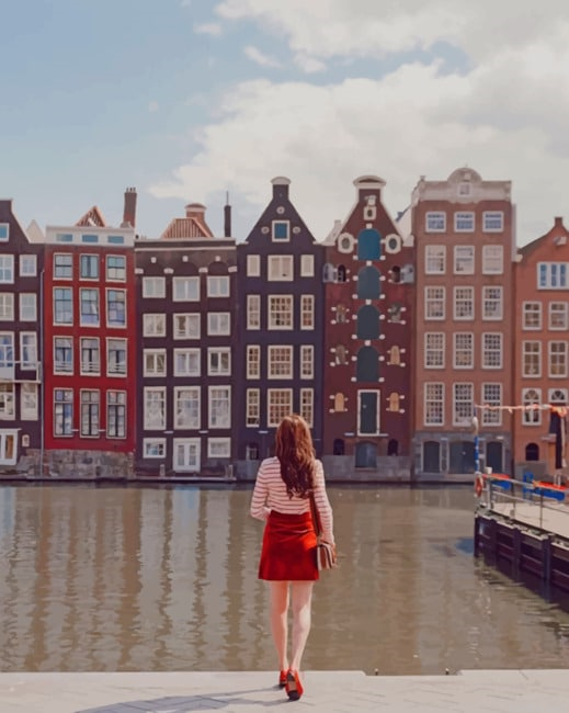 Girl Watching Amsterdam Buildings New Paint By Numbers.png