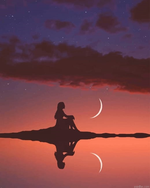 Girl Watching The Sky New Paint By Numbers.png