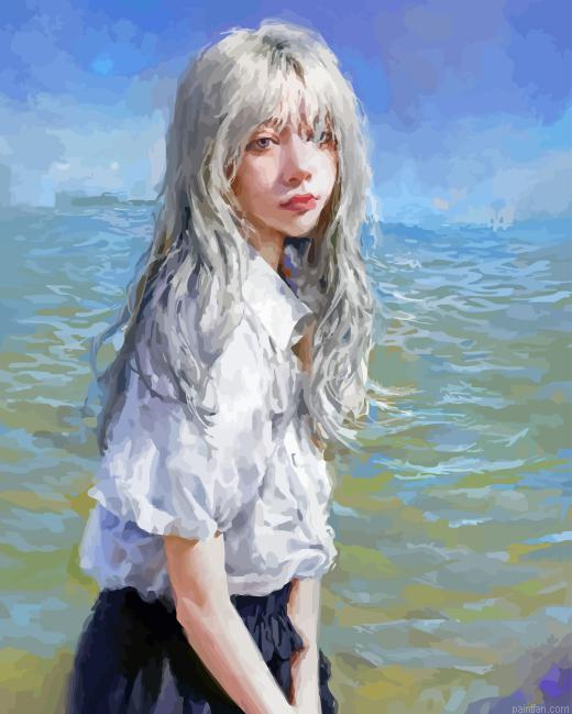 Girl White Hair Paint By Numbers.png