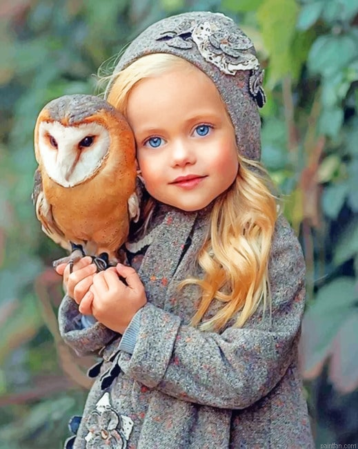 Girl With An Owl New Paint By Numbers.png