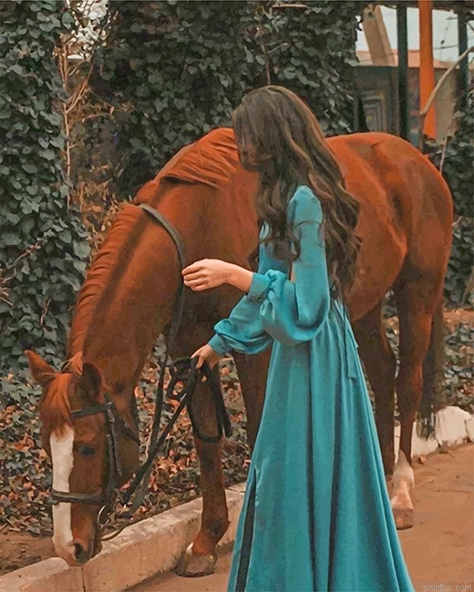 Girl With Horse New Paint By Numbers.png