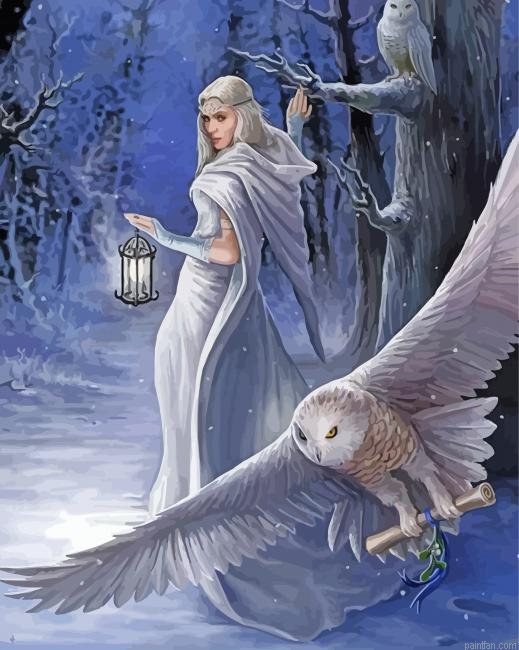 Girl With Owls Paint By Numbers.png