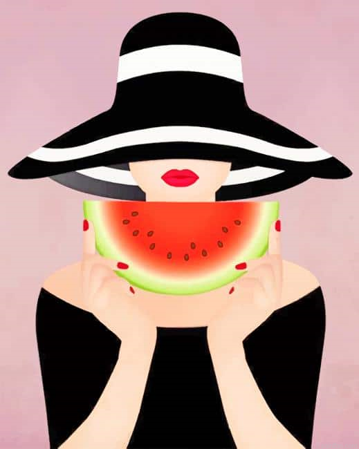 Girl With Watermelon New Paint By Numbers.png