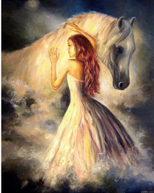 Girl And Horse Paint By Numbers.png