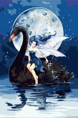 Girl And Swan Paint By Numbers.png