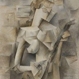 Girl With A Mandolin By Pablo Picasso Paint By Numbers.png