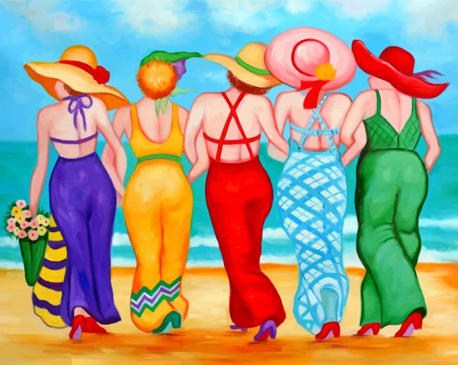 Girls On The Beach Paint By Number.png