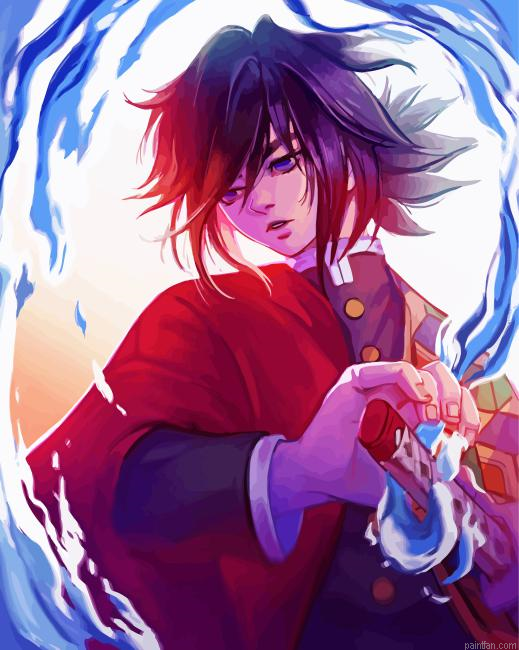 Giyu Tomioka Illustration Paint By Numbers.png