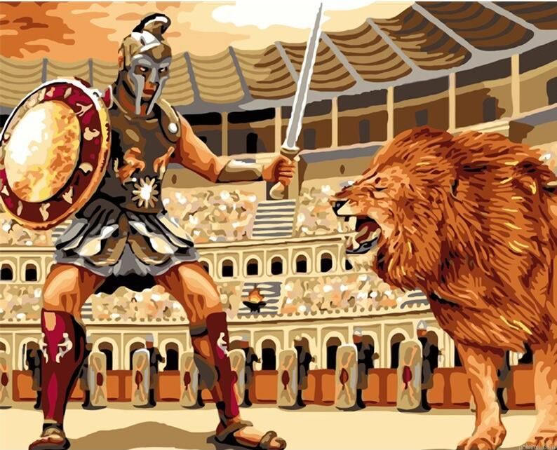 Gladiator Lion Paint By Numbers.png