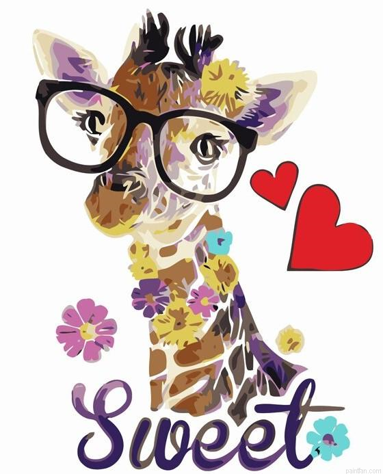 Glasses Giraffe Paint By Numbers.png