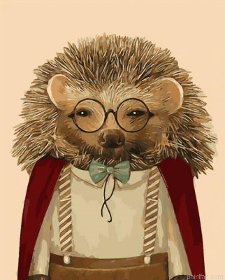 Glasses Hedgehog Paint By Numbers.png