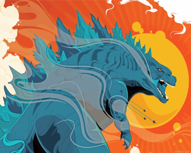 Godzilla Illustration Art Paint By Numbers.png
