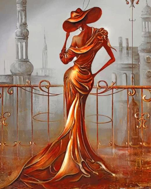Gold Classic Woman Paint By Numbers.png