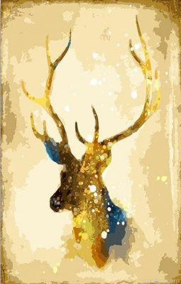 Gold Deer Paint By Numbers.png