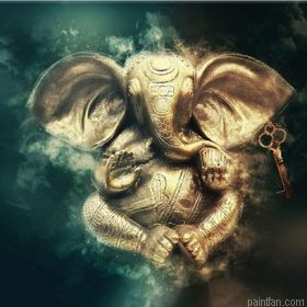 Golden Elephant Paint By Numbers.png