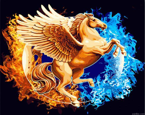 Golden Horse Paint By Numbers.png