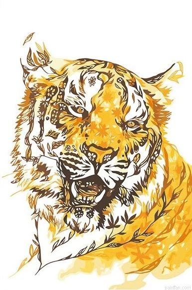 Golden Tiger Paint By Numbers.png