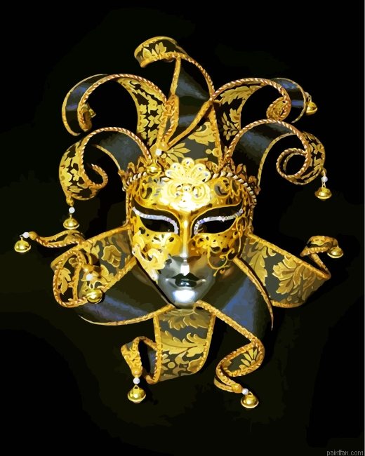 Golden Venetian Mask Paint By Number.png