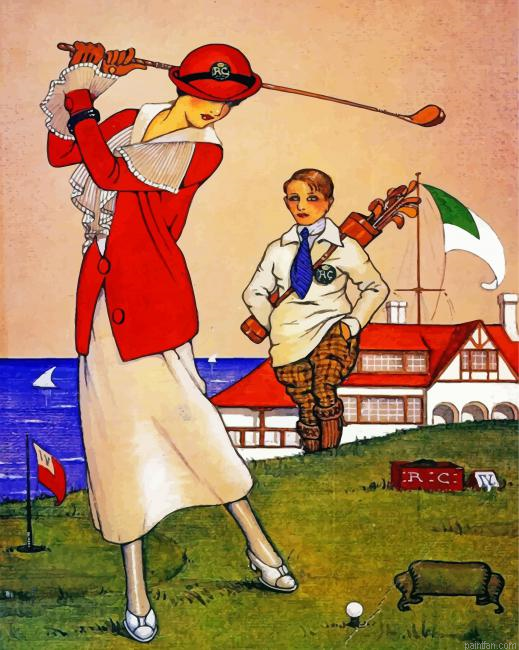 Golfer Woman Paint By Number.png