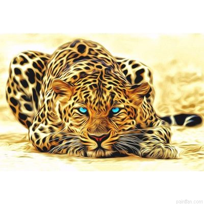 Gorgeous Leopard Paint By Numbers.png