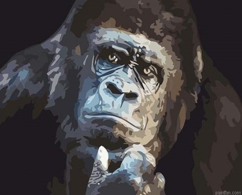 Gorilla Animals Paint By Numbers.png