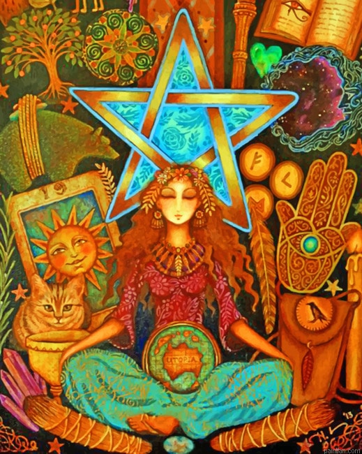 Gothic Witch Women Paint By Numbers.png