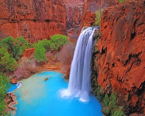 Grand Canyon Waterfall New Paint By Numbers.png