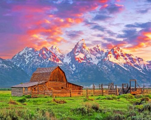 Grand Teton National Park Jackson Hole Paint By Number.png