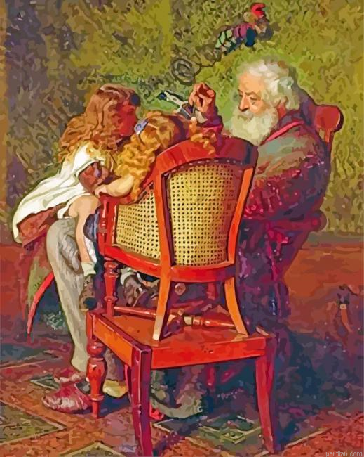 Grandfather And Kids Paint By Number.png