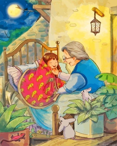 Grandma And Granddaughter Paint By Numbers.png