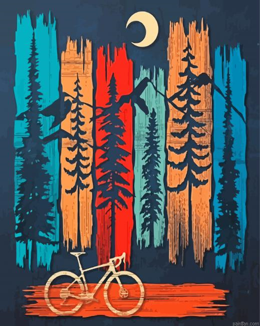 Gravel Biking Illustration Paint By Numbers.png