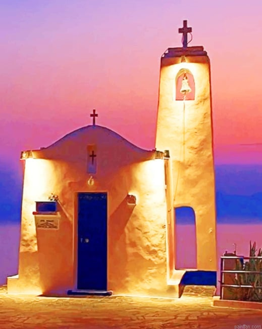 Greece Santorini Church New Paint By Numbers.png