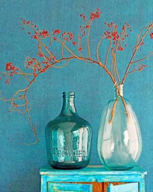 Green And White Glass Vases New Paint By Numbers.png