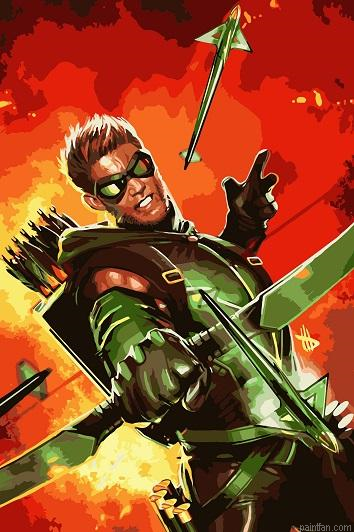 Green Arrow Paint By Numbers.png