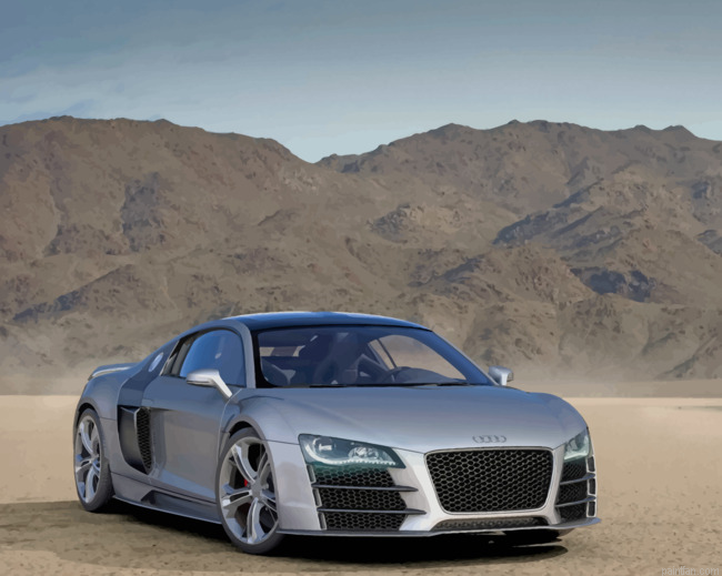 Green Audi R8 Car Paint By Numbers.png