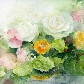 Green Garden Roses Paint By Numbers.png
