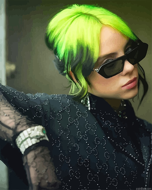 Green Hair Billie Eilish New Paint By Numbers.png