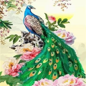 Green Peacock Paint By Numbers.png