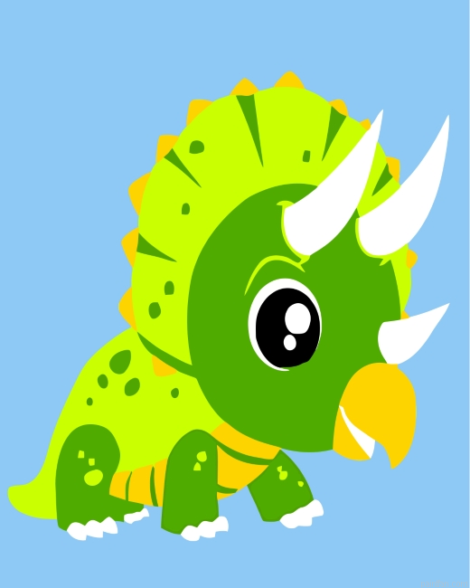 Green Triceratops Paint By Number.png