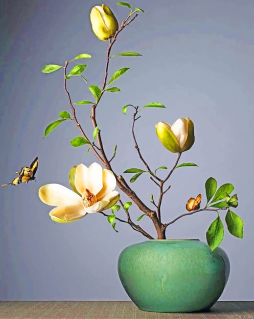 Green Vase And Flowers New Paint By Numbers.png