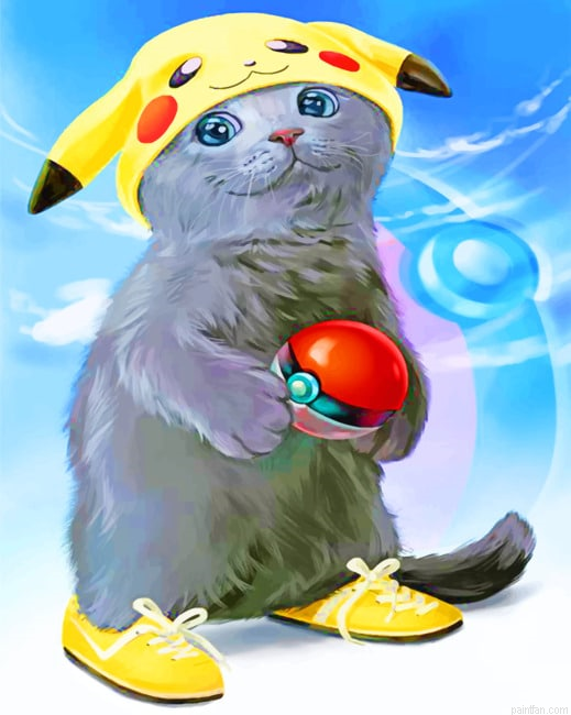 Grey Cat Pokemon New Paint By Numbers.png