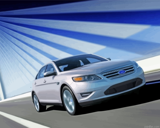 Grey Ford Taurus Car Paint By Numbers.png