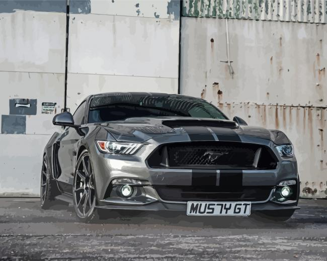 Grey Shelby Mustang Paint By Numbers.png